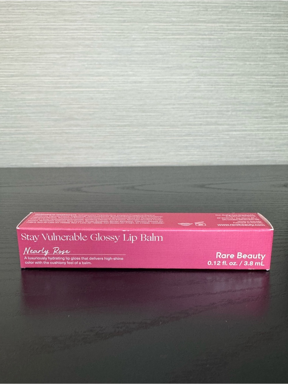 Rare Beauty Stay Vulnerable Glossy Lip Balm — Nearly Rose (Pink)